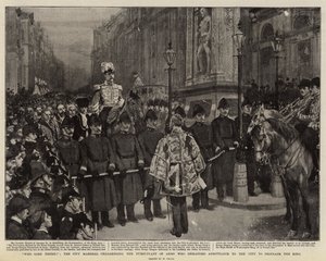 ¿Quién va allí?, el Mariscal de la Ciudad desafiando al Perseguidor de Armas que exigía admisión a la ciudad para proclamar al rey de William Small